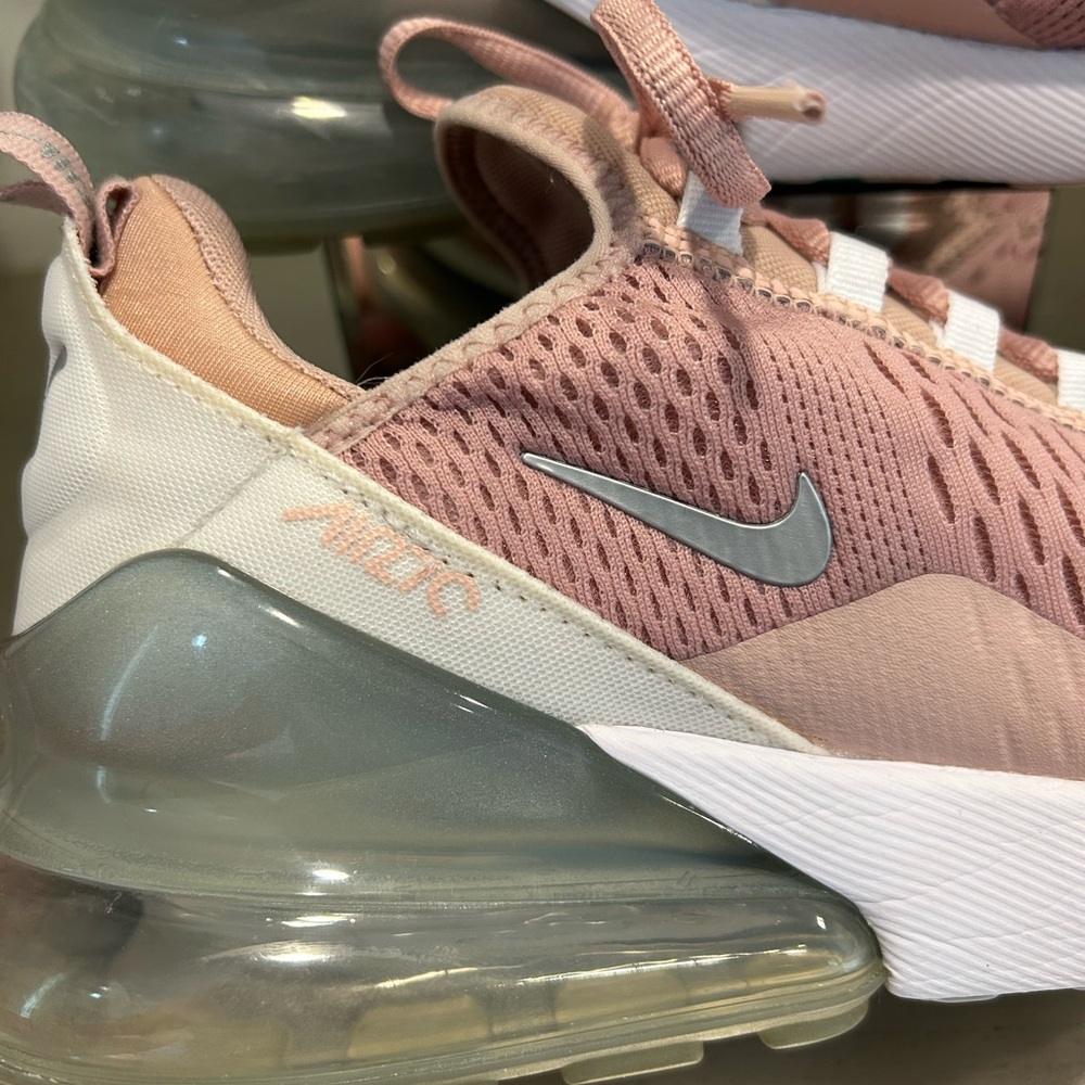 Nike Women's Air Max 270 Sneakers — Rose Pink and White - Picture 3 of 11